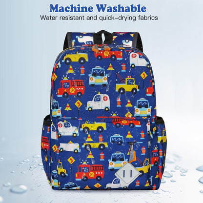 15" Kids Backpack for Preschool – Cute Car Design,