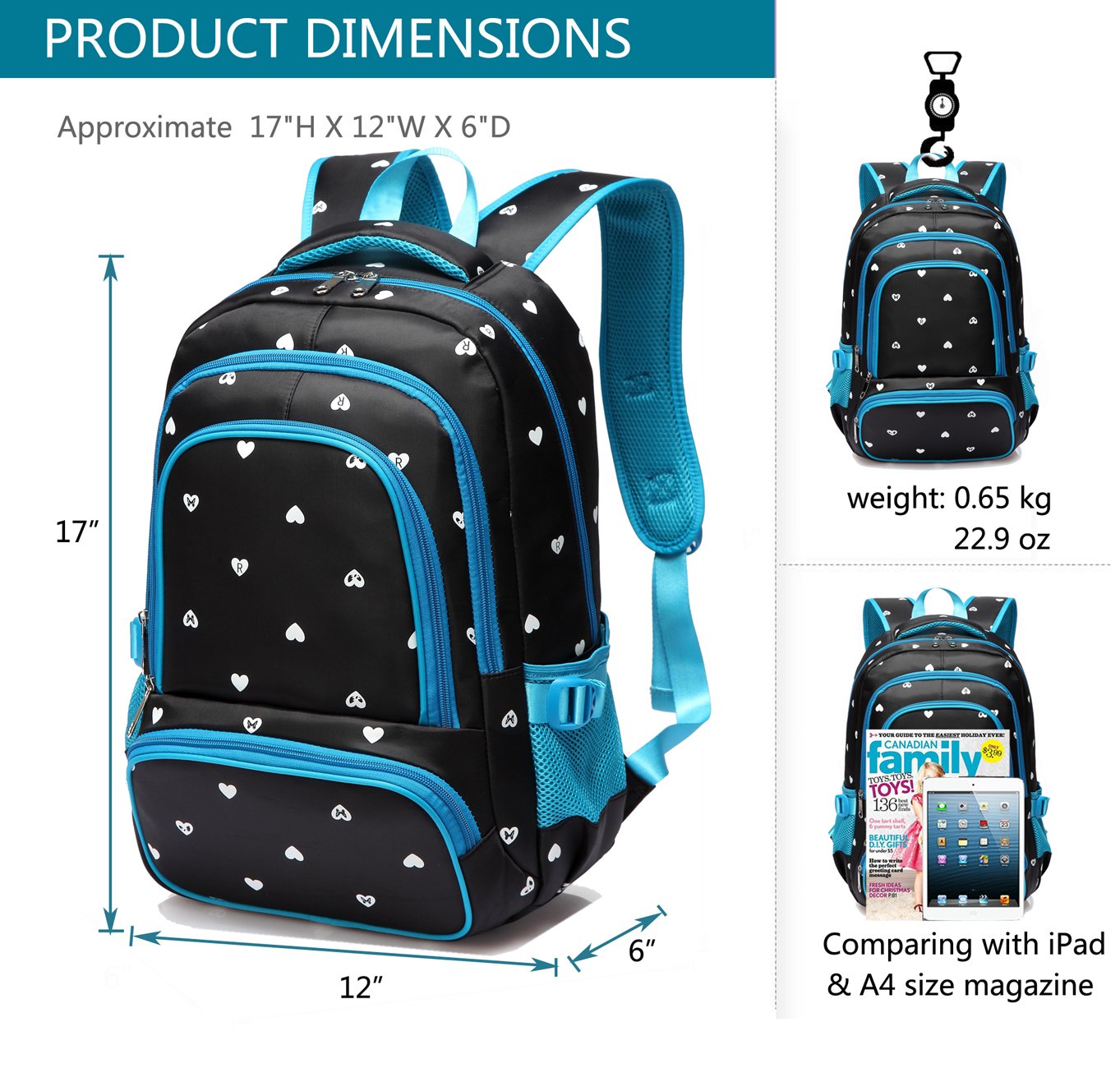 BLUEFAIRY Kids Backpack
