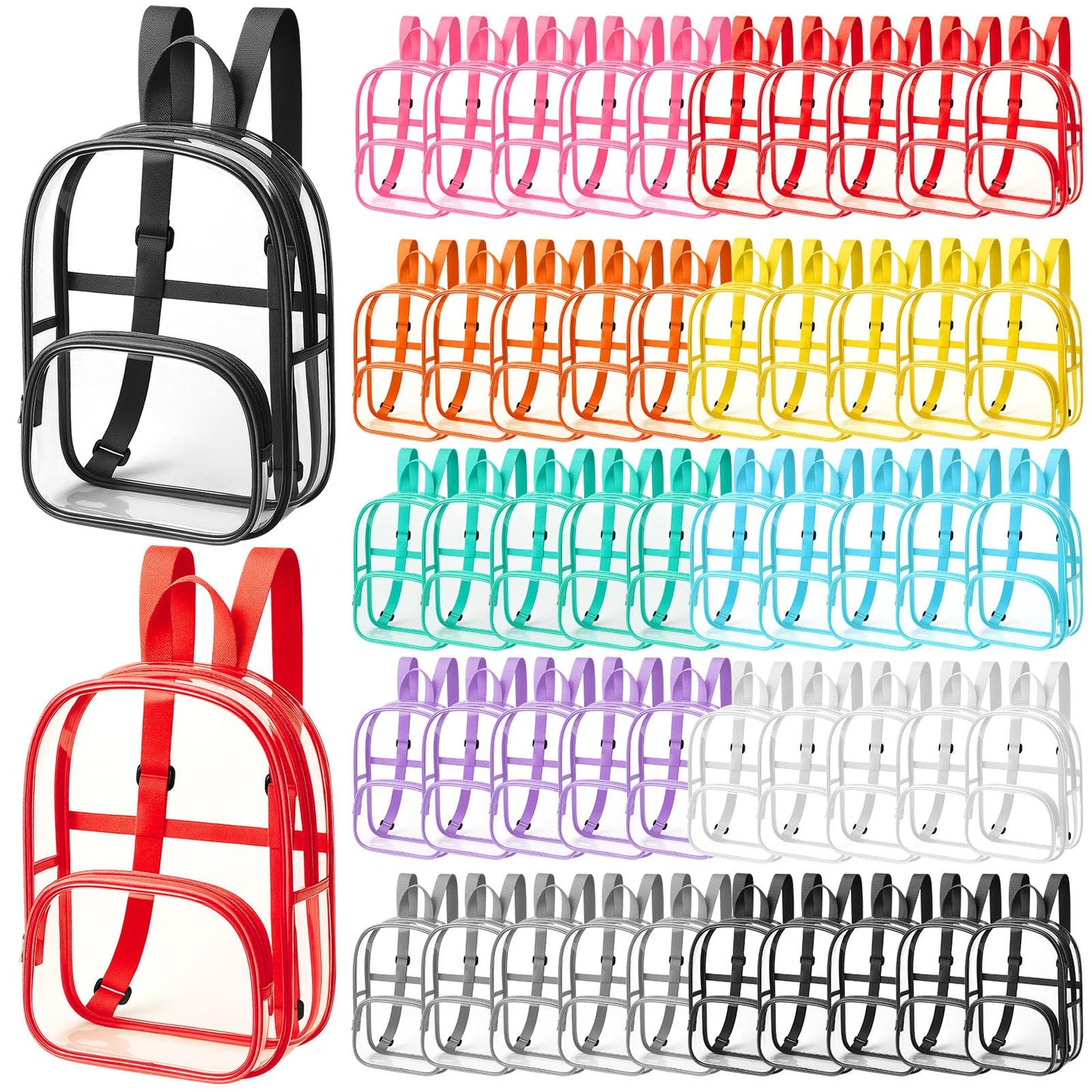 Aliceset 9" Clear Backpacks – 100 Pack