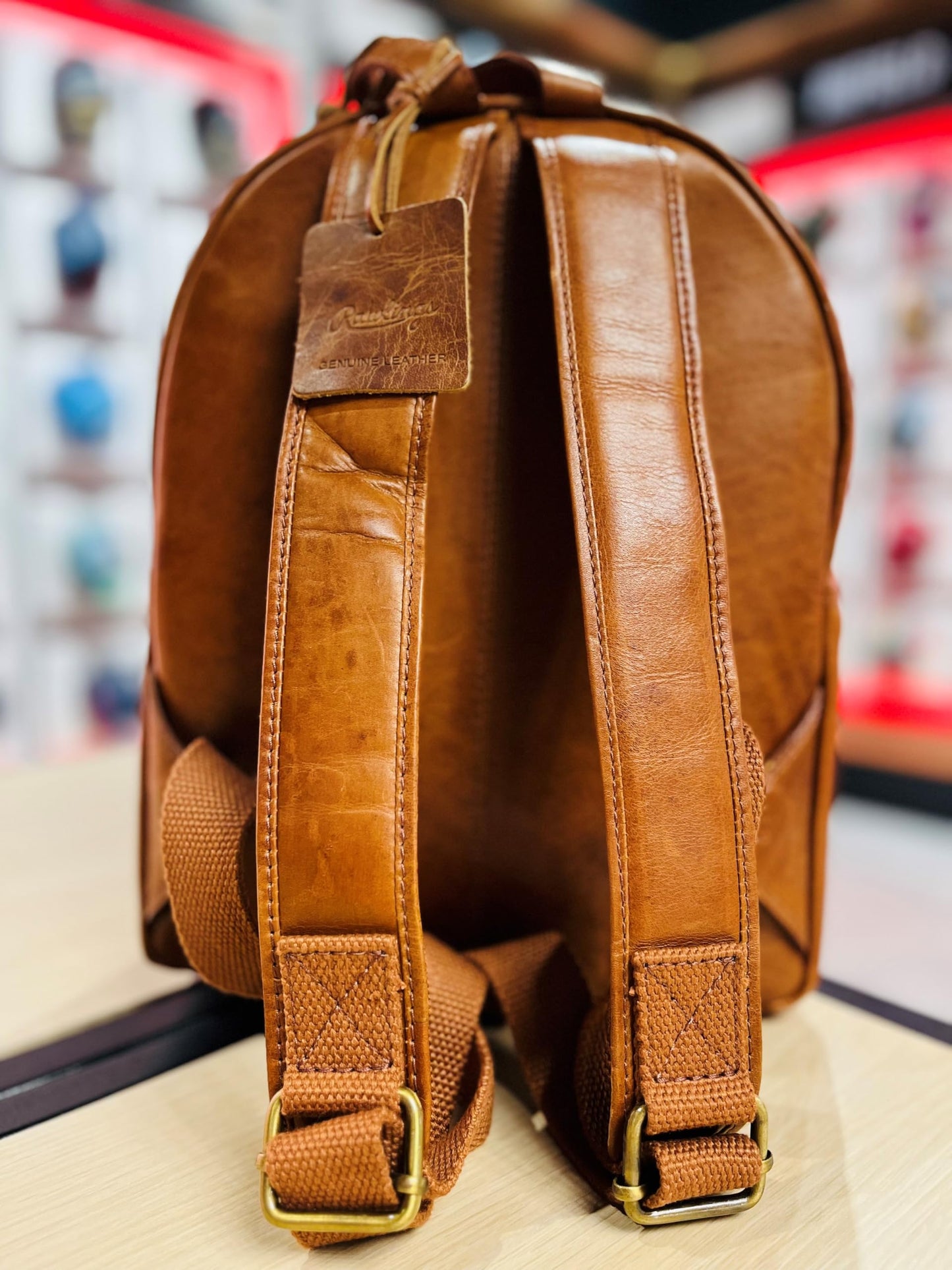 Rawlings Heritage 1887 Men's Leather Backpack, Brown