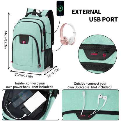 Travel Laptop Backpack, Black Backpack for Men and Women
