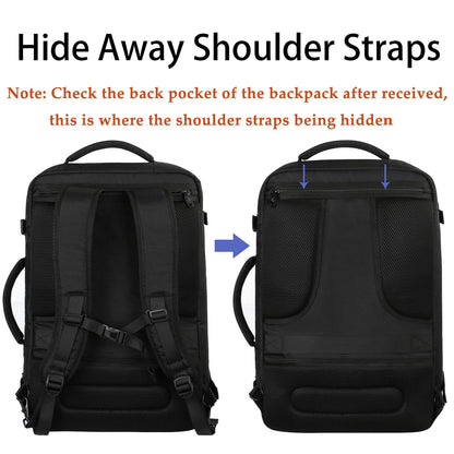 MATEIN 40L Carry-On Travel Backpack, Black