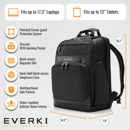 Everki Onyx Premium Business Executive Laptop Backpack