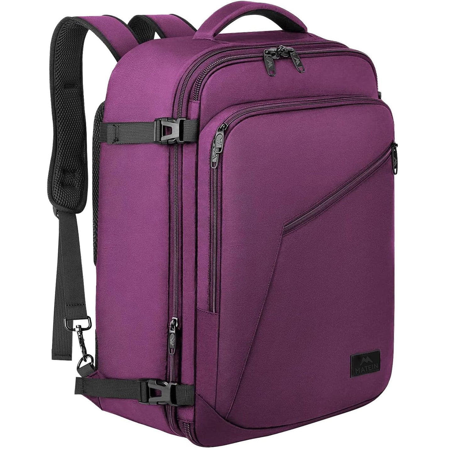 MATEIN 40L Carry-On Travel Backpack, Black