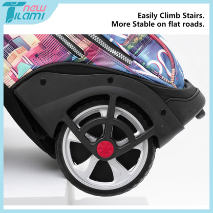 NEW TILAMI 19" Rolling Backpack for kids, Adjustable Laptop Backpack