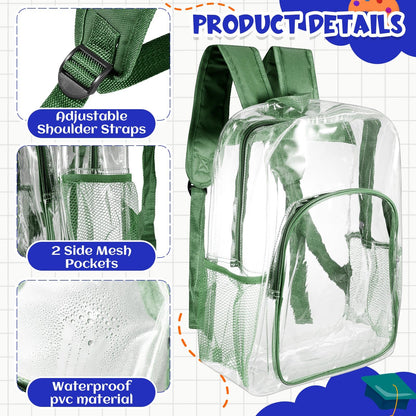 Amylove Clear PVC Backpack, 15", Black, 100-Pack