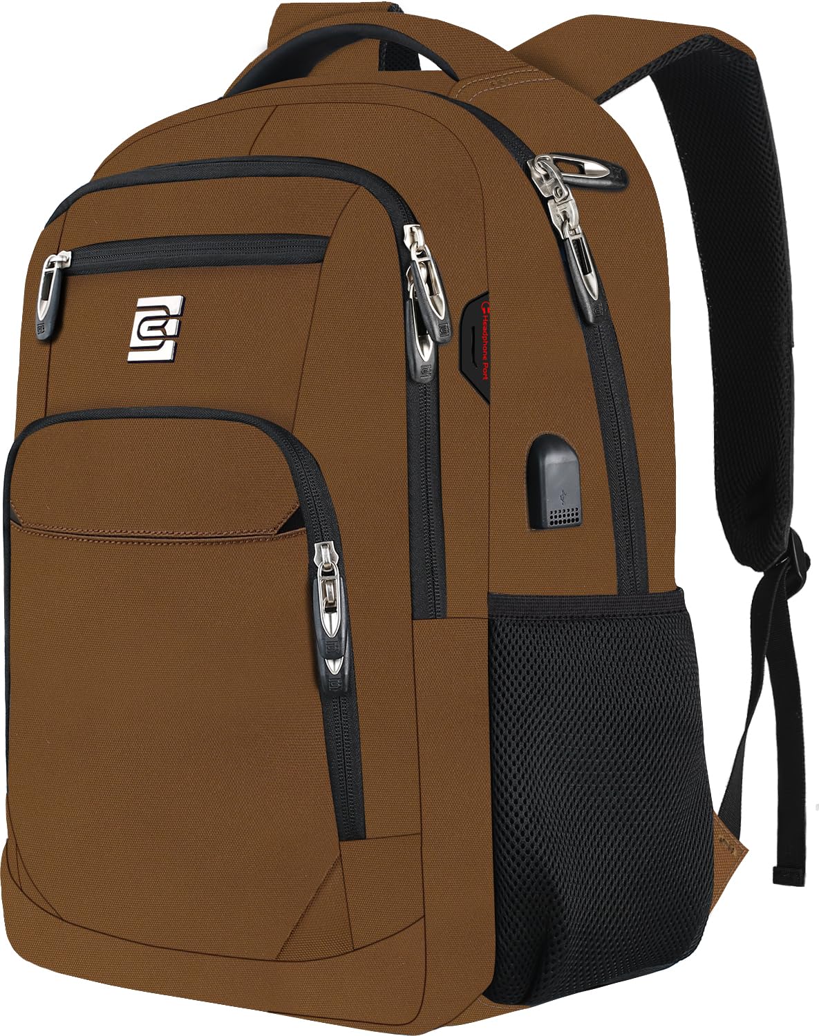 Anti-Theft Laptop Backpack with USB – 15.6" Black