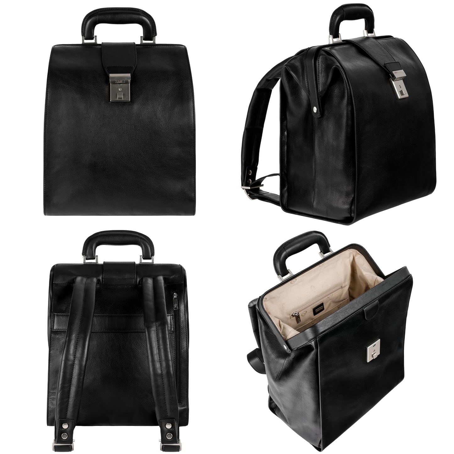 Time Resistance Leather Backpack for Men and Women
