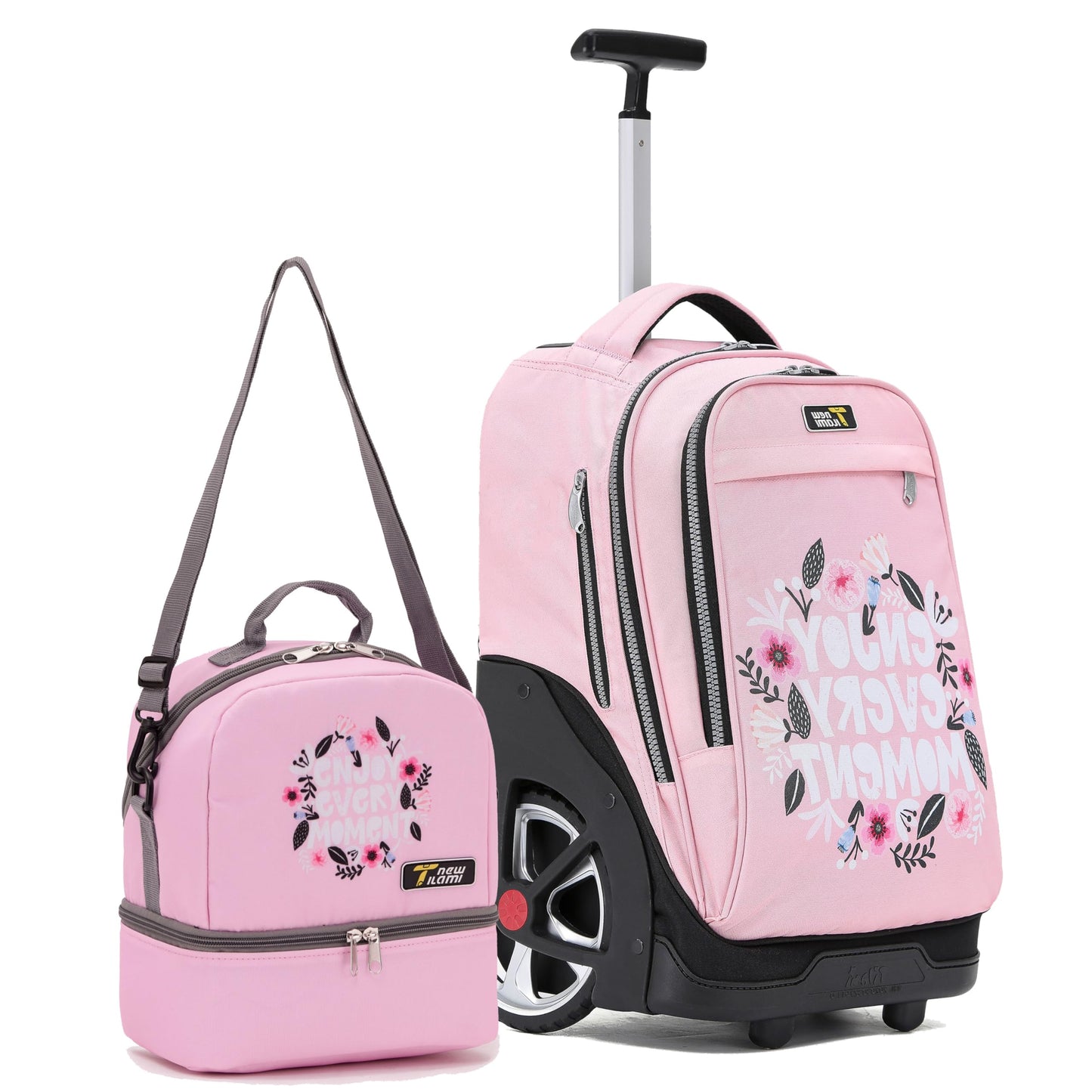 NEW TILAMI 19" Rolling Backpack for kids, Adjustable Laptop Backpack