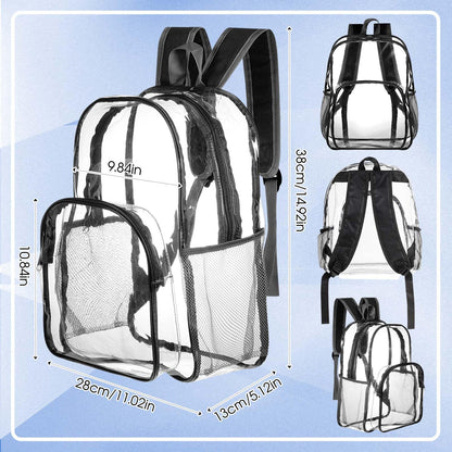 Amylove Clear PVC Backpack, 15", Black, 100-Pack