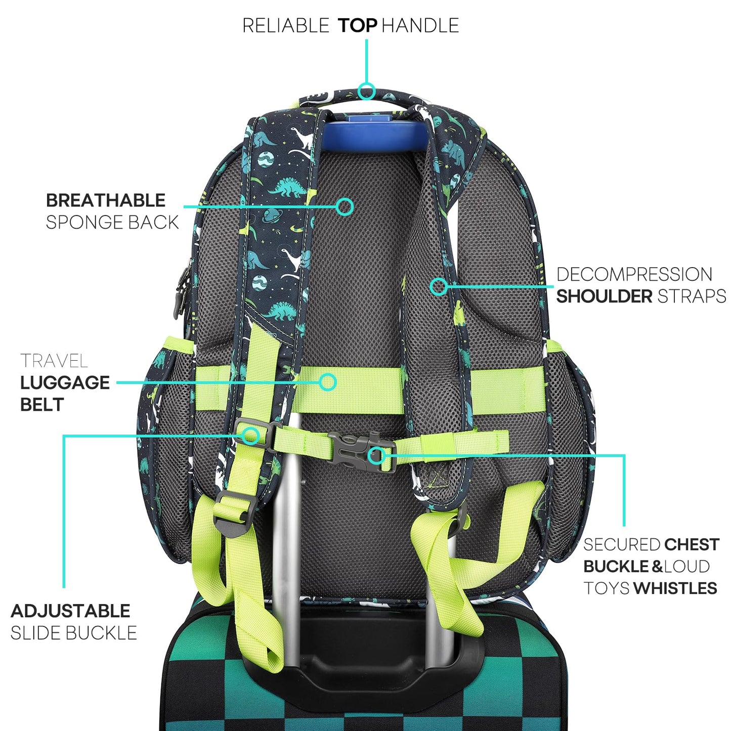 mibasies Girls Backpack 5-8: Lightweight Kids