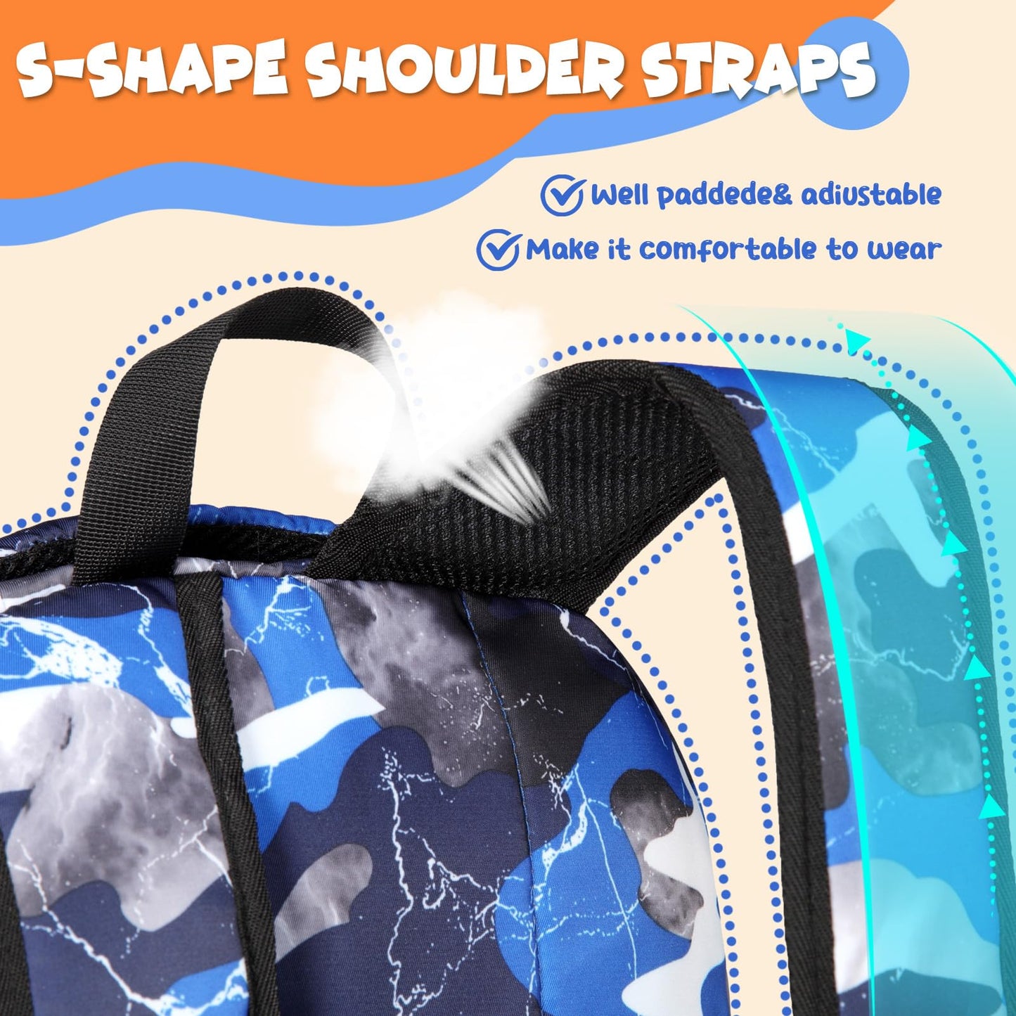 BLUEFAIRY 17" Kids Backpack for Boys