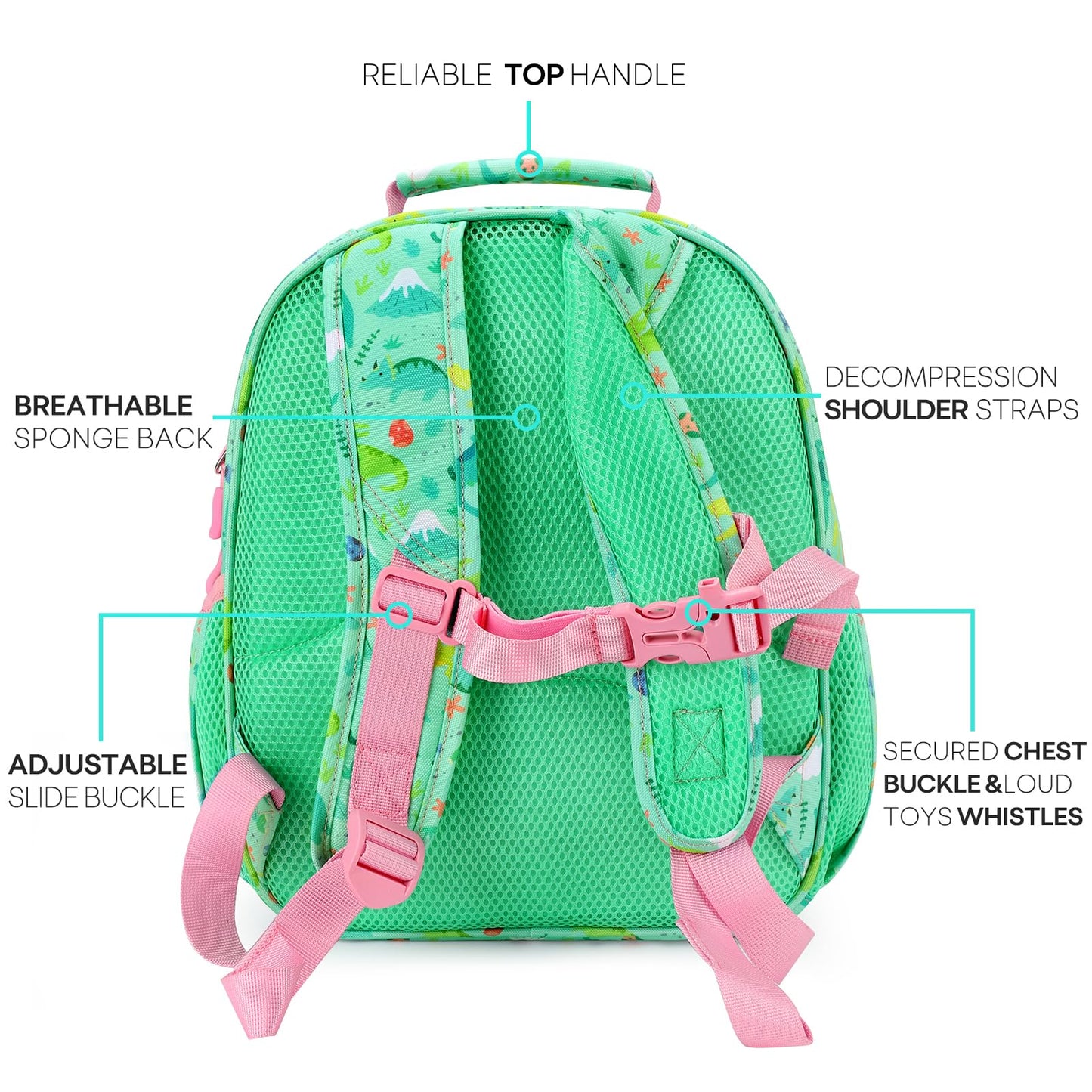 mibasies Girls Backpack 5-8: Lightweight Kids