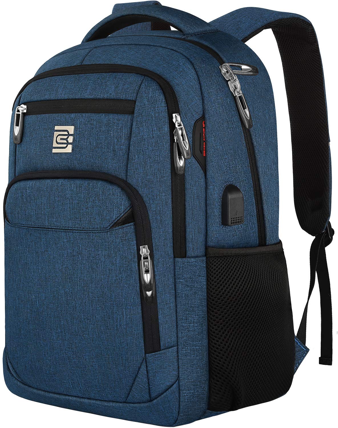 Anti-Theft Laptop Backpack with USB – 15.6" Black