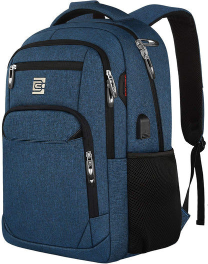 Anti-Theft Laptop Backpack with USB – 15.6" Black