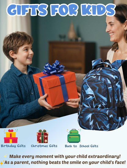 BLUEFAIRY 17" Kids Backpack for Boys