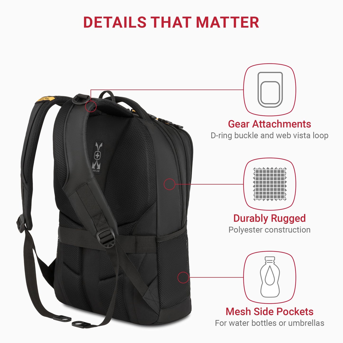 SwissGear Cecil 5505 Laptop Backpack, Pastel Brown/Black, 18-Inch