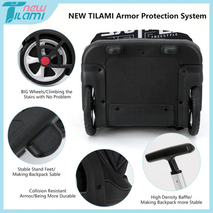 NEW TILAMI 19" Rolling Backpack for kids, Adjustable Laptop Backpack