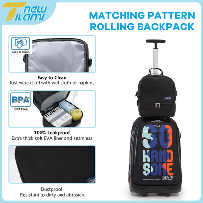 NEW TILAMI 19" Rolling Backpack for kids, Adjustable Laptop Backpack