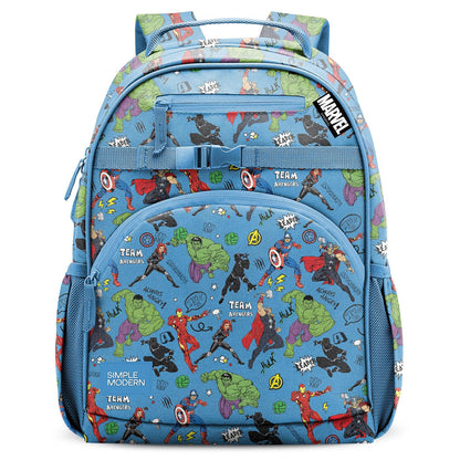 Simple Modern Medium Toddler Backpack for School Girls and Boys | Kindergarten Elementary Kids Backpack | Fletcher Collection | Kids - 15" tall | Monster Truck Rally