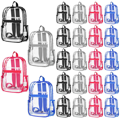 Silkfly Clear Backpacks 72-Pack, PVC Transparent