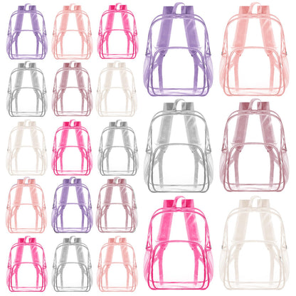 Amylove Clear PVC Backpack, 15", Black, 100-Pack
