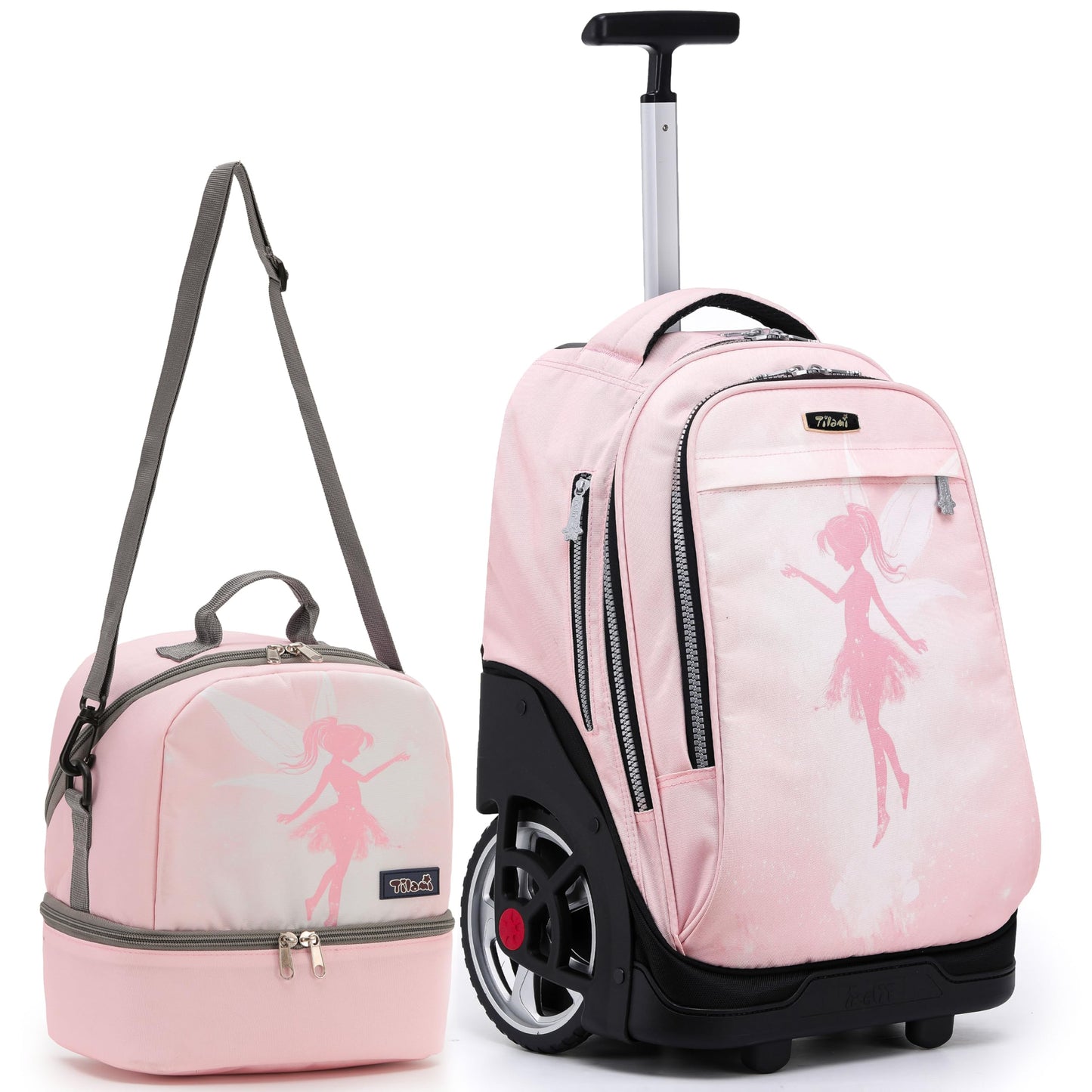 NEW TILAMI 19" Rolling Backpack for kids, Adjustable Laptop Backpack