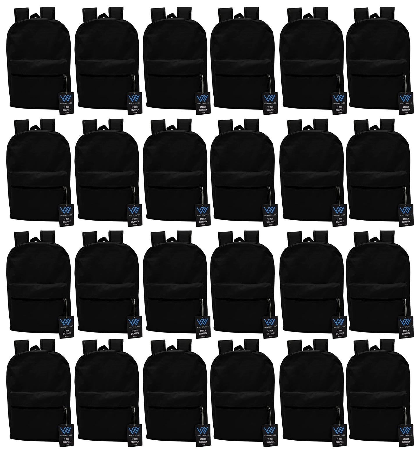 Winterlace 24-Pack Lightweight Backpacks, 17-Inch