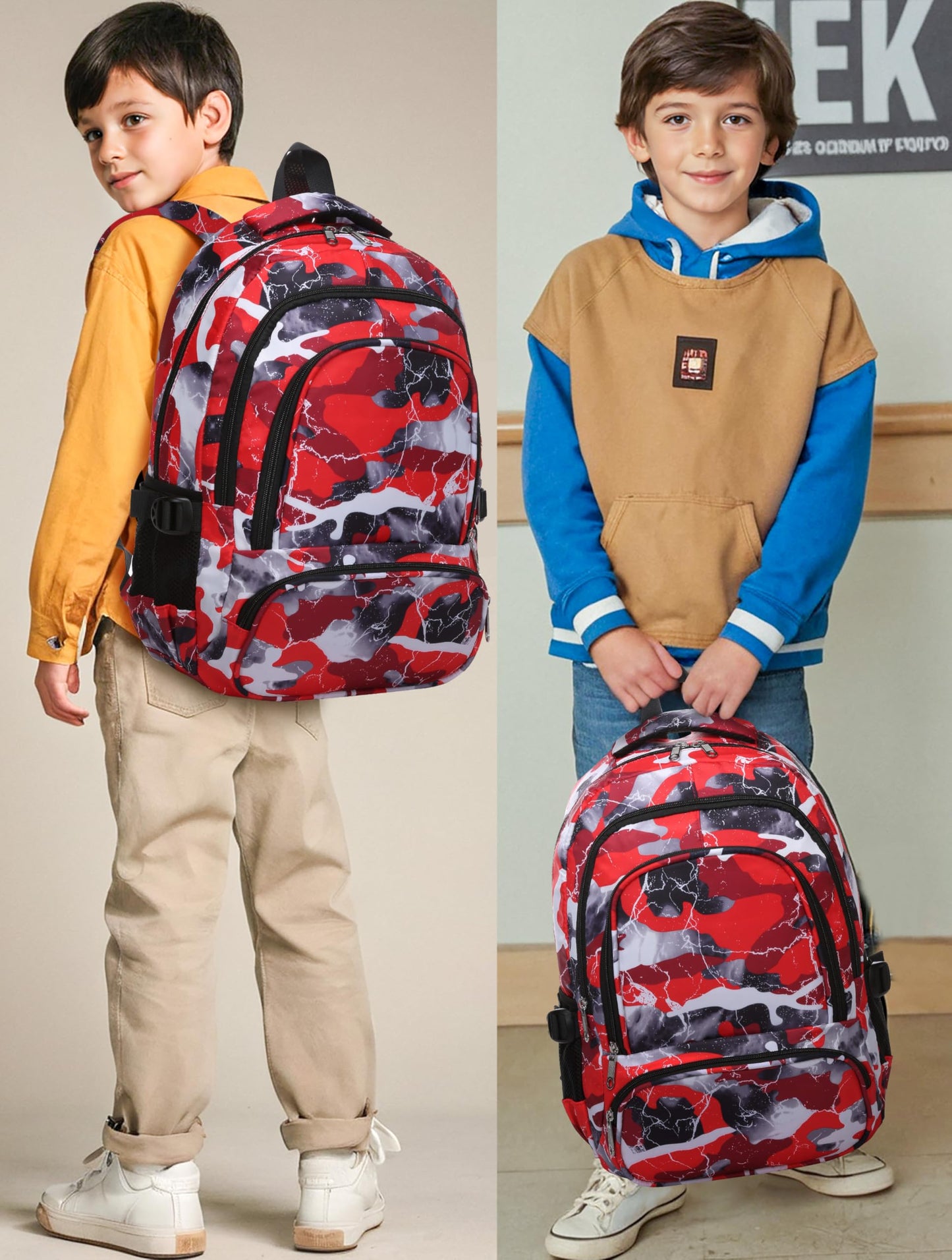 BLUEFAIRY 17" Kids Backpack for Boys