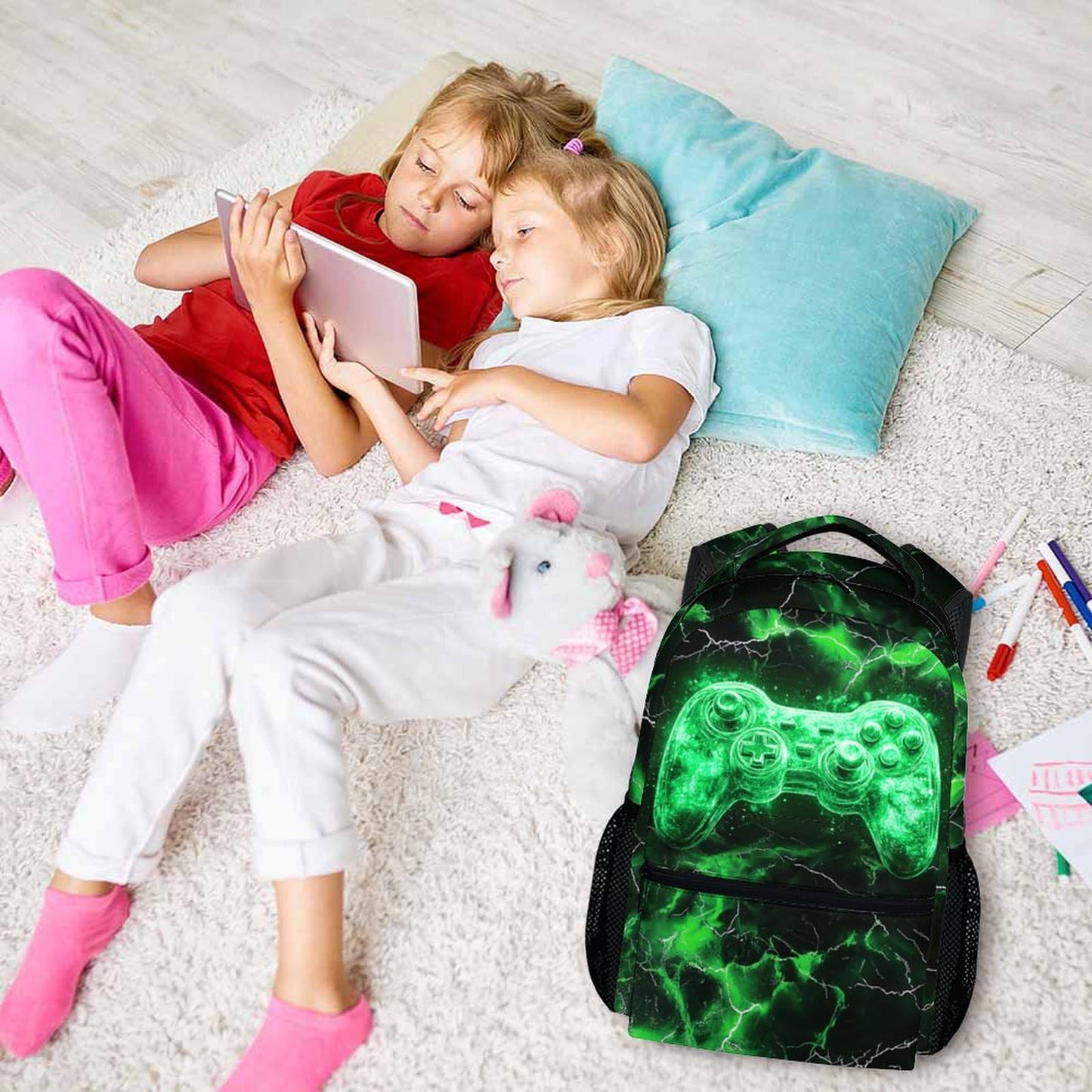17" Kids Gamer Backpack – Green