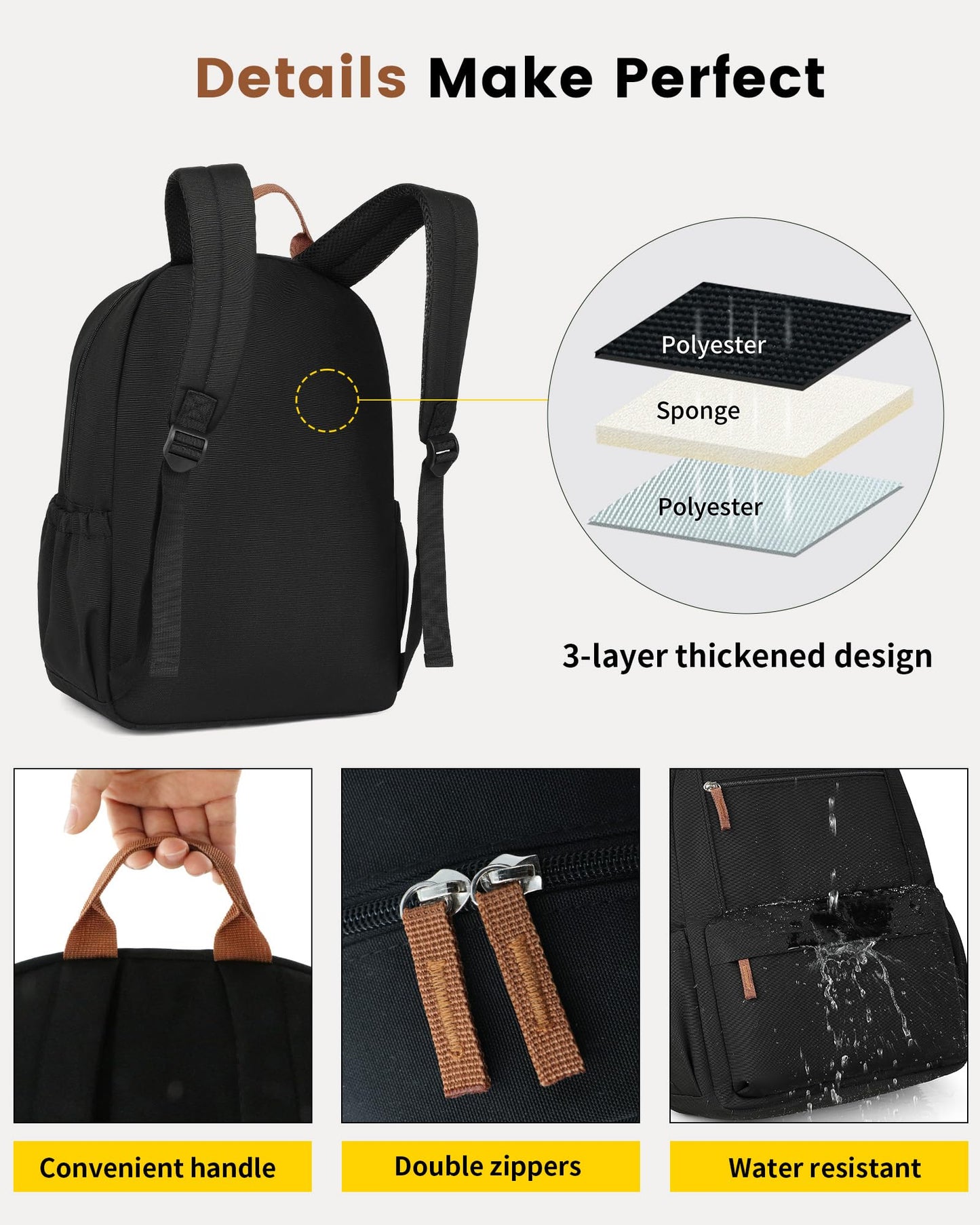 Vorspack Lightweight Backpack, Black