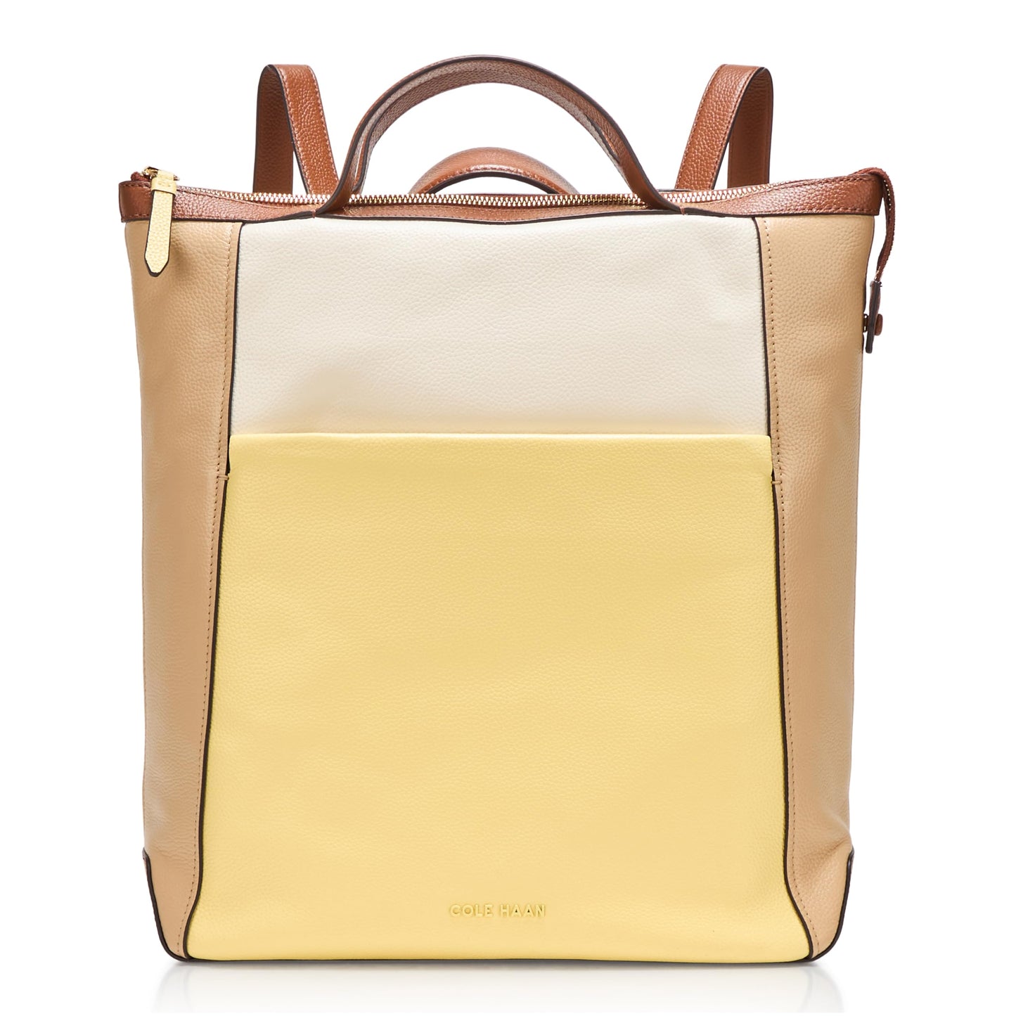 Cole Haan Convertible Backpack, Dark Cuoio/Ivory/Biscuit/Mahogany
