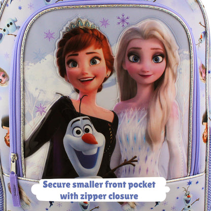 Disney Frozen 'On the Journey' 16 inch Backpack (Purple, One Size)