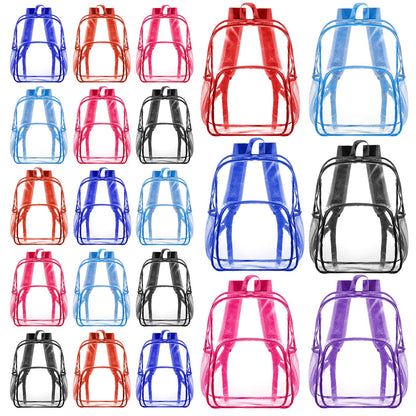 Amylove Clear PVC Backpack, 15", Black, 100-Pack
