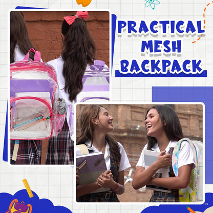Amylove Clear PVC Backpack, 15", Black, 100-Pack