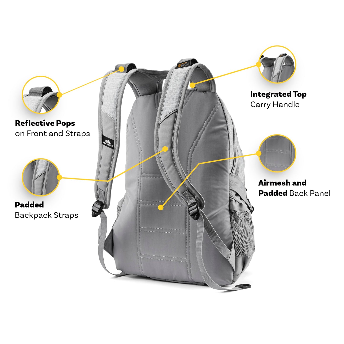 High Sierra Loop Backpack with Tablet Sleeve, Black