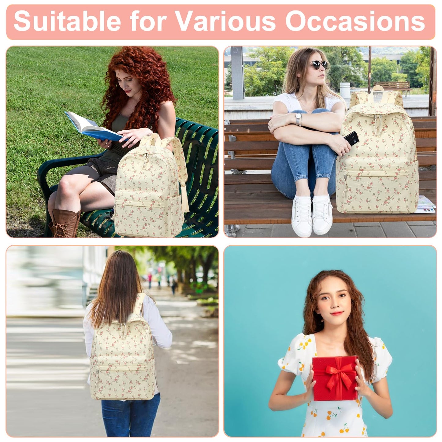 School Backpack for Teen Girls & Women, Corduroy
