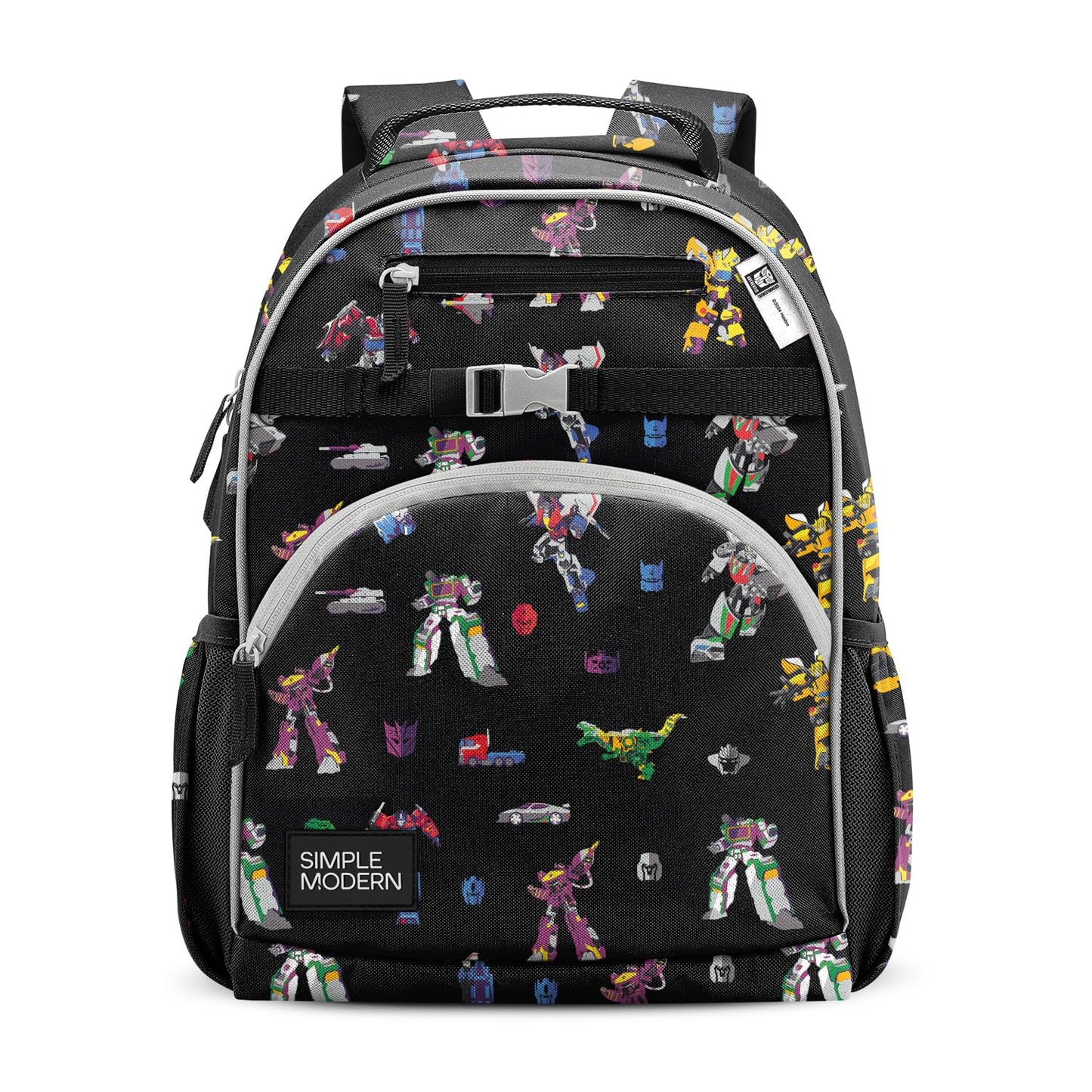 Simple Modern Medium Toddler Backpack for School Girls and Boys | Kindergarten Elementary Kids Backpack | Fletcher Collection | Kids - 15" tall | Monster Truck Rally