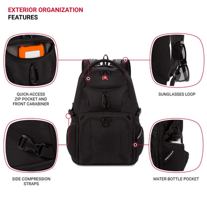 SwissGear Mini 1900 Scansmart Slim Version Laptop Backpack, Oatmeal, 16-Inch