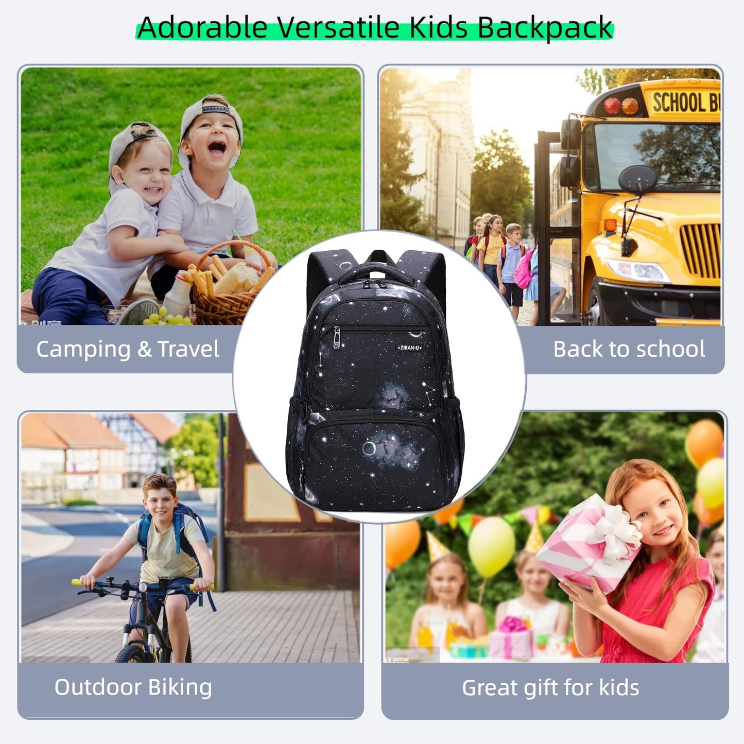 MITOWERMI Kids School Backpack, Purple