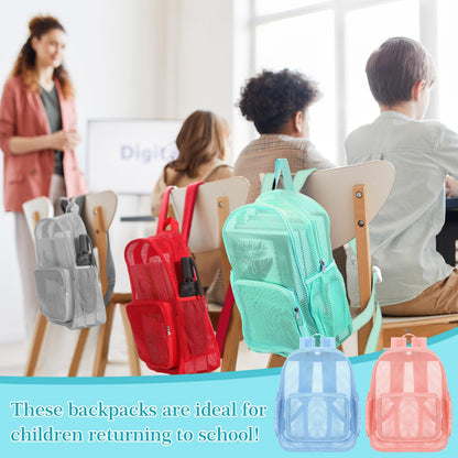 48-Pack 17" Clear Mesh Backpacks – Heavy Duty