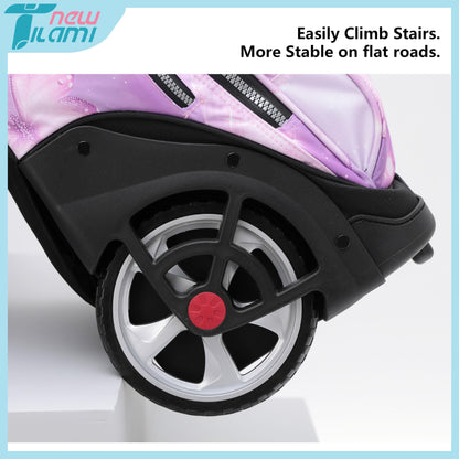 NEW TILAMI 19" Rolling Backpack for kids, Adjustable Laptop Backpack