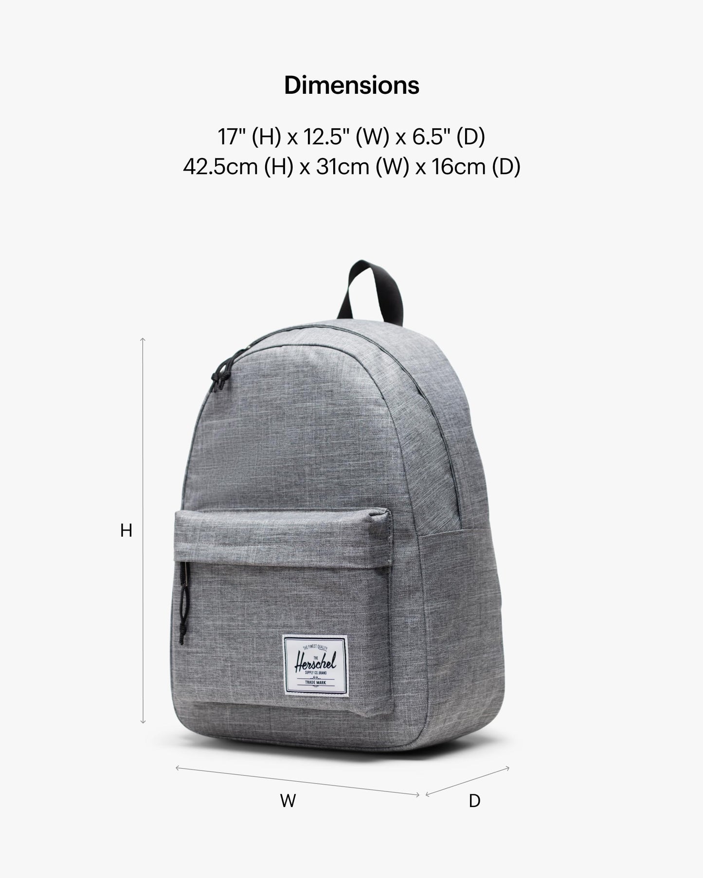 Herschel Supply Co. Classic Backpack, Black (New), Standard-26L