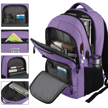 Anti-Theft Laptop Backpack with USB – 15.6" Black