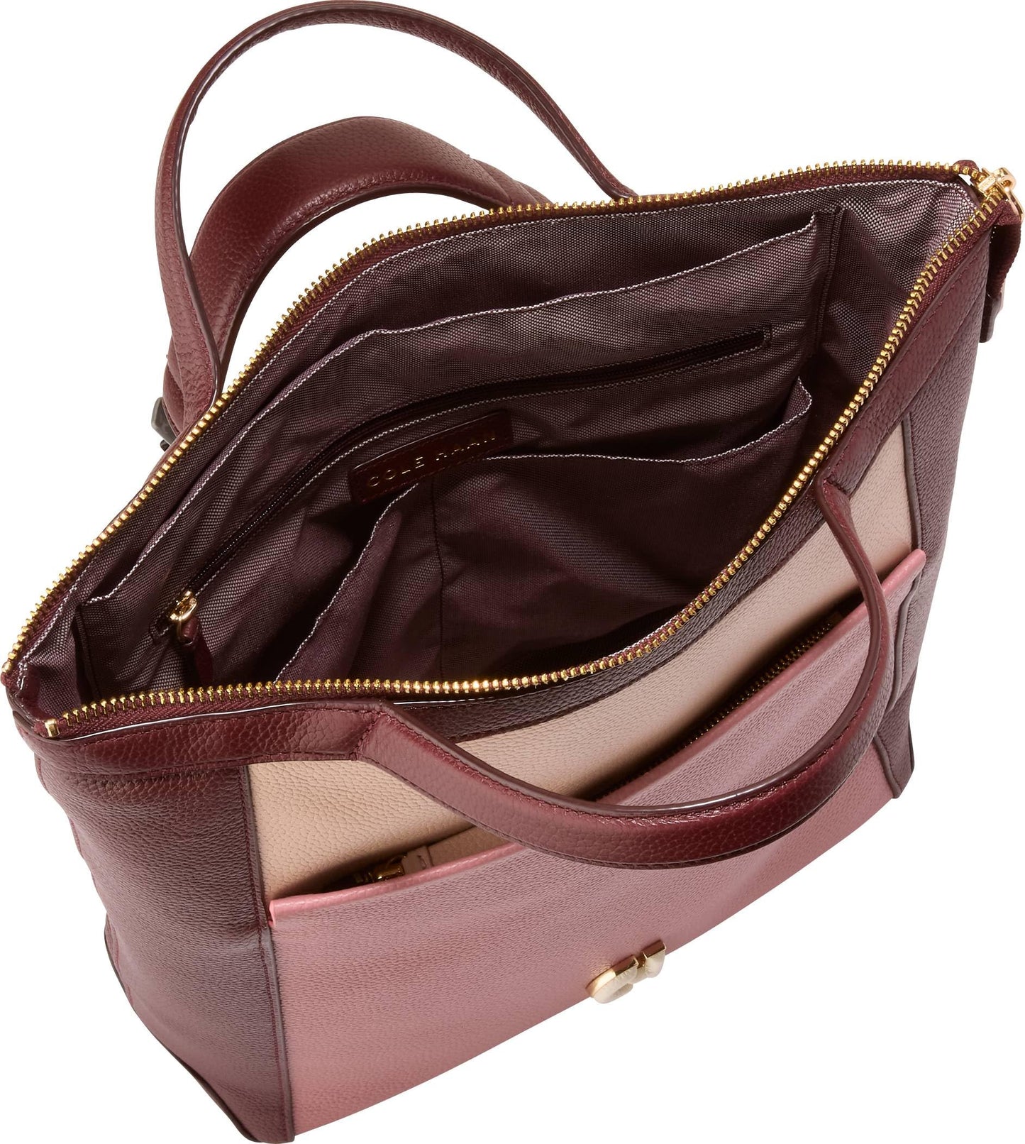 Cole Haan Convertible Backpack, Dark Cuoio/Ivory/Biscuit/Mahogany