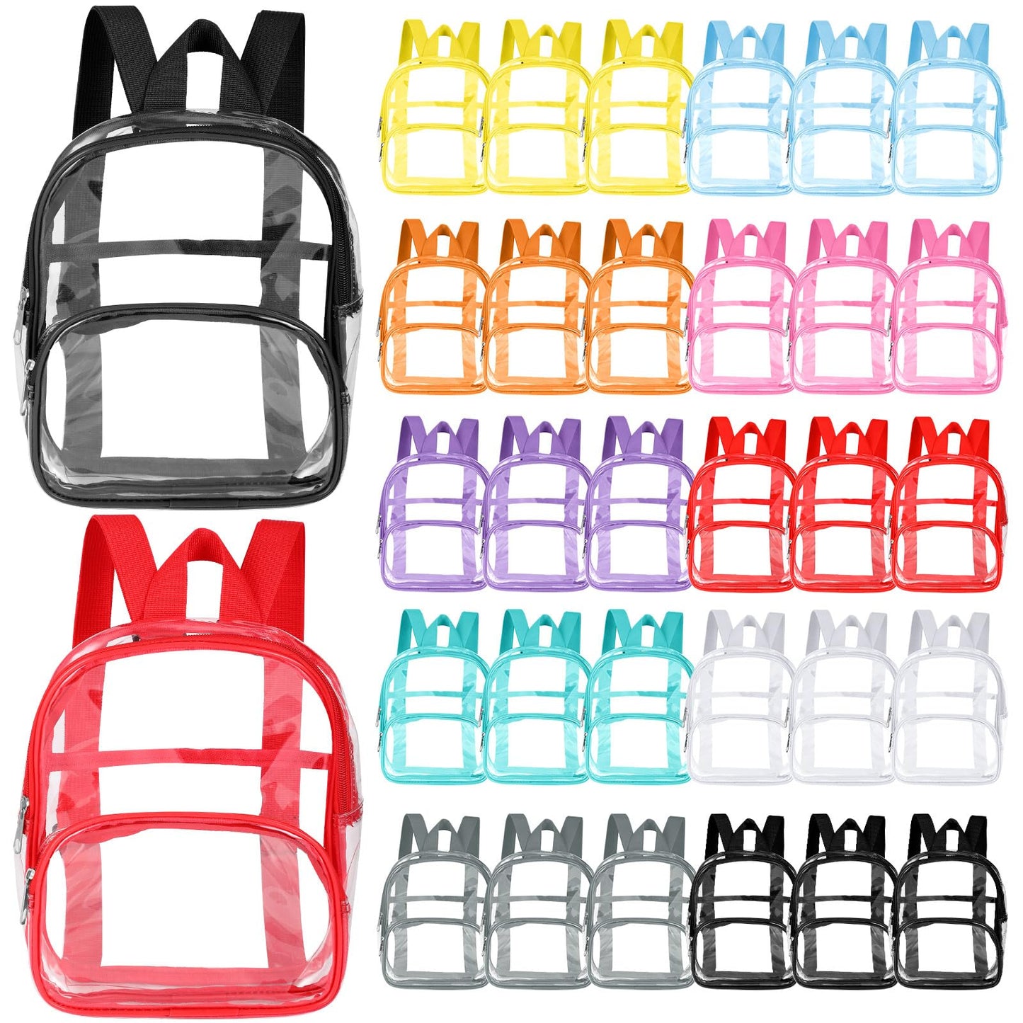Aliceset 9" Clear Backpacks – 100 Pack