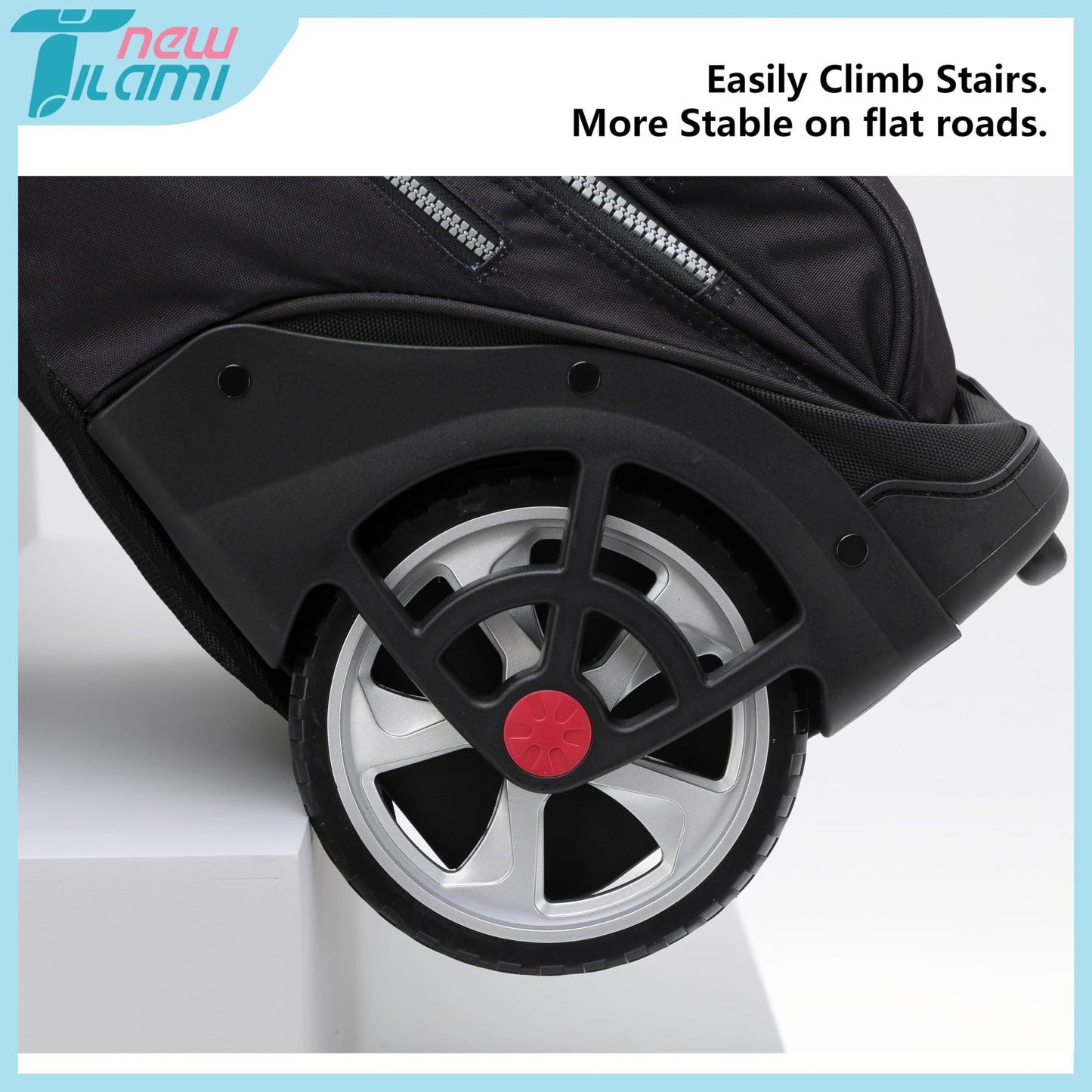 NEW TILAMI 19" Rolling Backpack for kids, Adjustable Laptop Backpack
