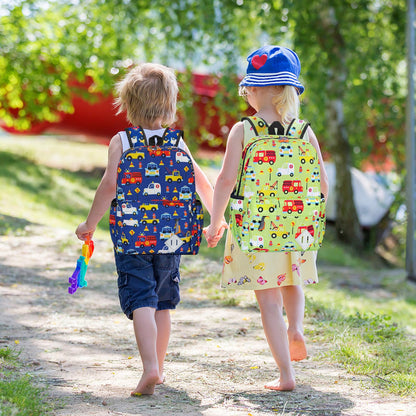 15" Kids Backpack for Preschool – Cute Car Design,