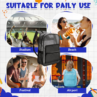Amylove 17" Mesh Backpack – 48 Pack, Colorful