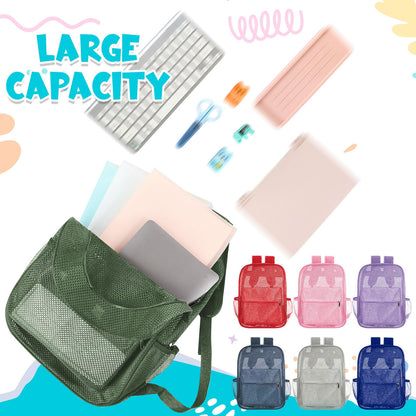 Amylove 17" Mesh Backpack – 48 Pack, Colorful
